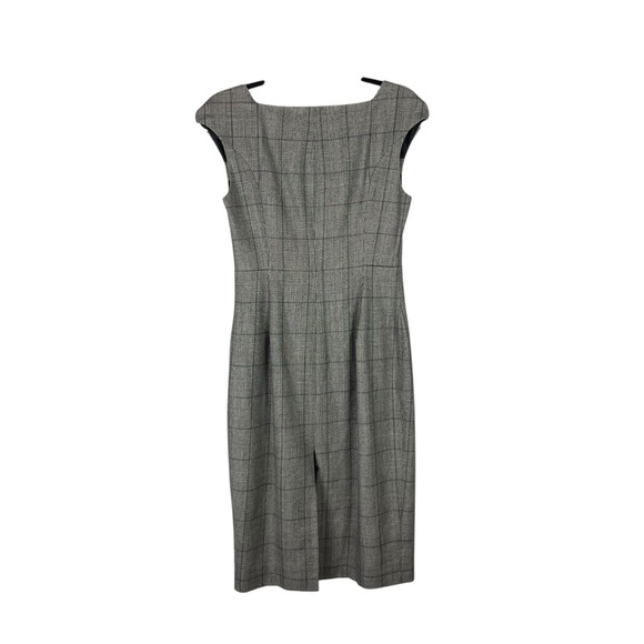 L.K. Bennett London Gray Plaid Wool Dress Size 6 US UK 10 EU 38 Fine Merino Wool - Picture 9 of 9